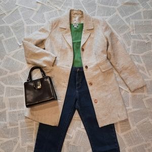 Pea Coat in the Color Cream